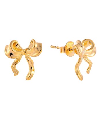 Casablanca Gold Plated Ribbon Stud Earrings À commander