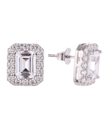 Casablanca Sterling Silver Emerald Cut CZ Earrings s'inspire de l'anatomie humaine