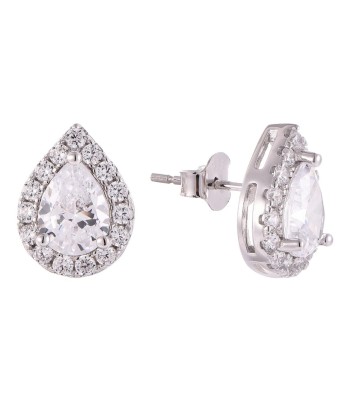 Casablanca Pear Cut CZ Earrings basket pas cher