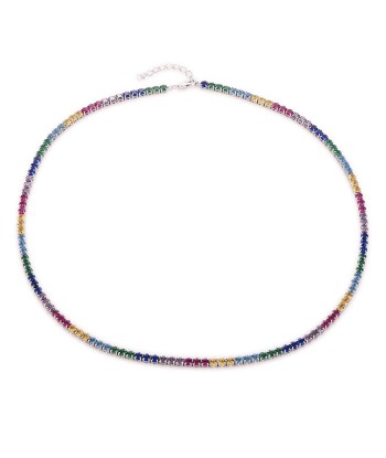 Casablanca Multi-Coloured CZ Tennis Bracelet: Medium Véritable concentré