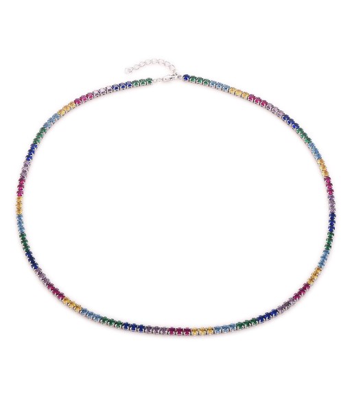 Casablanca Multi-Coloured CZ Tennis Bracelet: Medium Véritable concentré