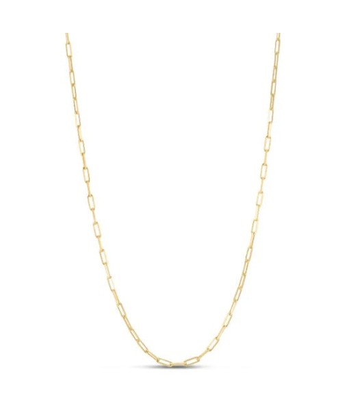 Yellow Gold Plated Paperclip Necklace la chaussure