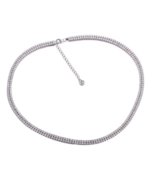 Casablanca Silver Double Row Tennis Necklace offre 