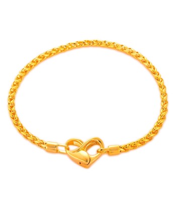 Casablanca Gold Plated Heart Plated Clasp Bracelet destockage