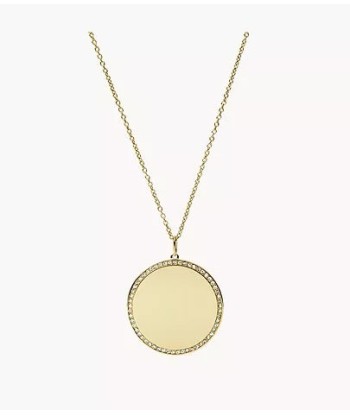 Fossil Gold Plated Large Disc Necklace l'évolution des habitudes 