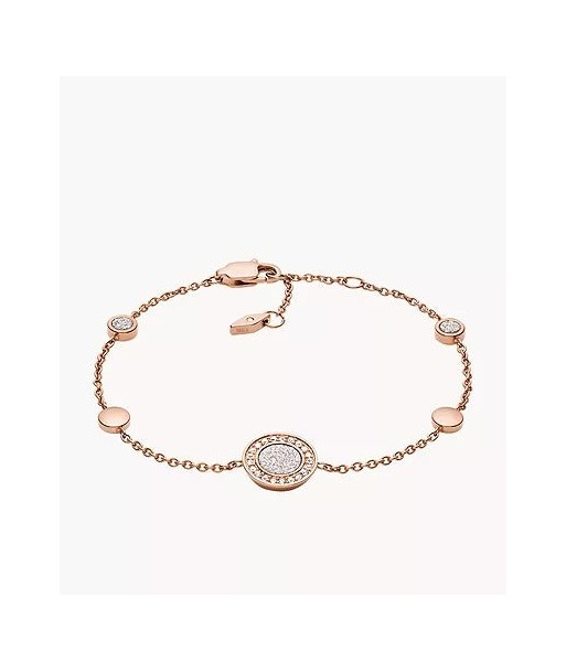 Fossil Rose Gold Plated Disc Bracelet prix