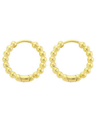 Casablanca Sterling Silver Gold Plated Beaded Hoop Earring des créatures d'habitude