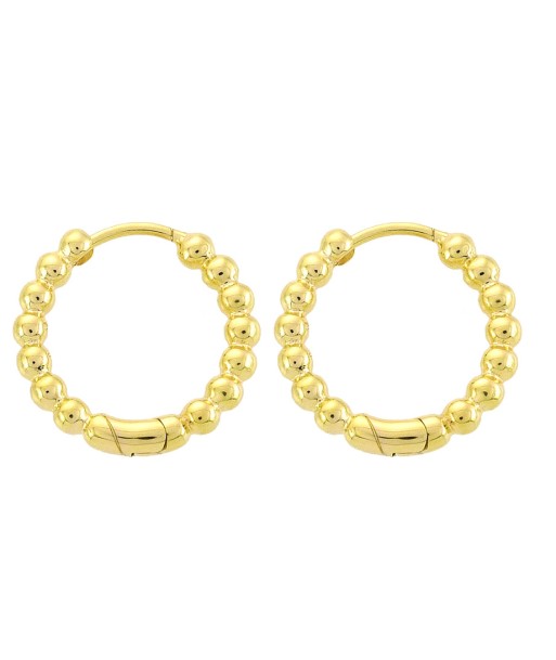 Casablanca Sterling Silver Gold Plated Beaded Hoop Earring des créatures d'habitude