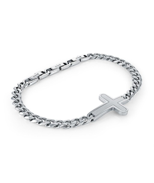 Italgem Men's Stainless Steel Adjustable Cross Bracelet Amélioration de cerveau avec