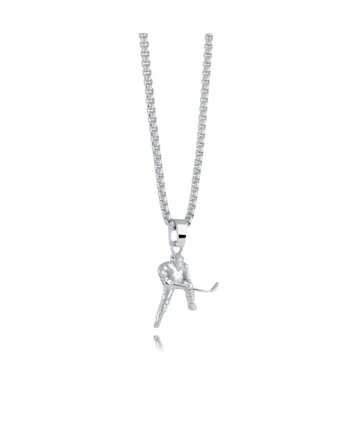 Italgem Stainless Steel Hockey Player Necklace Toutes les collections ici