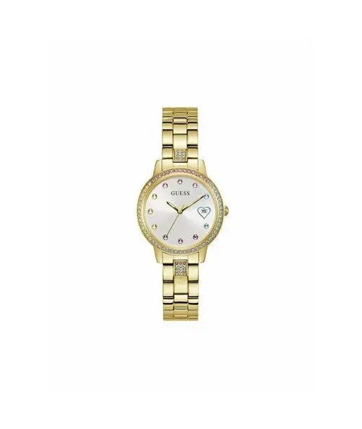 Guess Ladies Gold Tone Date Watch Venez acheter