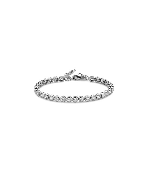 Casablanca Sterling Silver CZ Tennis Bracelet: Small en linge