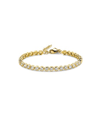 Casablanca CZ Gold Plated Sterling SilverTennis Bracelet: Medium JUSQU'A -70%! 