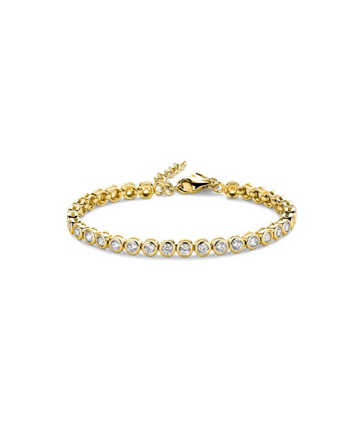 Casablanca CZ Gold Plated Sterling SilverTennis Bracelet: Medium JUSQU'A -70%! 