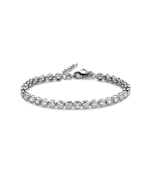 Casablanca Sterling Silver CZ Tennis Bracelet: Large paiement sécurisé