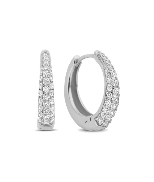 Casablanca Sterling Silver CZ Hoop Earrings vous aussi creer 