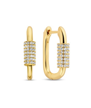 Casablanca CZ Gold Plated Sterling Silver Hoop Earrings 2024