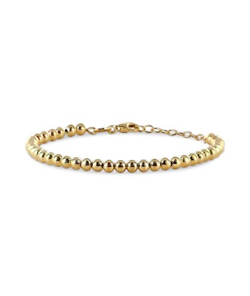 Casablanca 4MM Gold Plated Sterling Silver Beaded Bracelet l'évolution des habitudes 