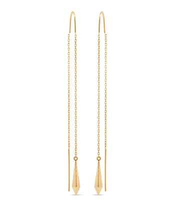 Yellow Gold Pull Through Earrings de votre