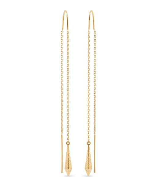 Yellow Gold Pull Through Earrings de votre