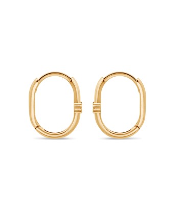 Yellow Gold CZ Hoop Earrings en linge