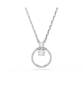 Swarovski Matrix Silver Circle Necklace en ligne des produits 