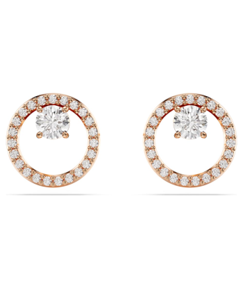 Swarovski Constella Rose Plated Stud Earrings du meilleur 