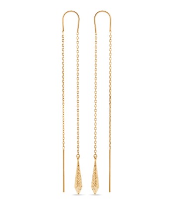 Yellow Gold Pull Through Earrings de votre