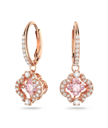 Swarovski Sparkling Rose Tone Drop Earrings Pour