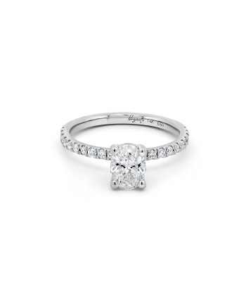 .50CT Lab Grown Oval Engagement Ring Véritable concentré