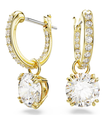 Swarovski Constella Gold Tone Drop Earrings des créatures d'habitude