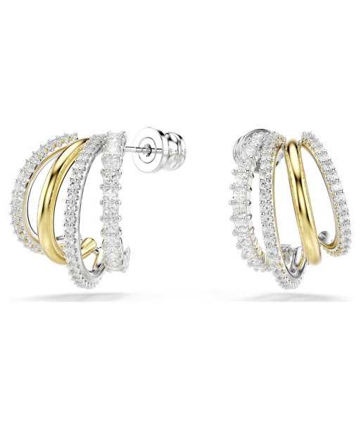 Swarovski Hyperbola Two-Tone Hoop Earrings Economisez 