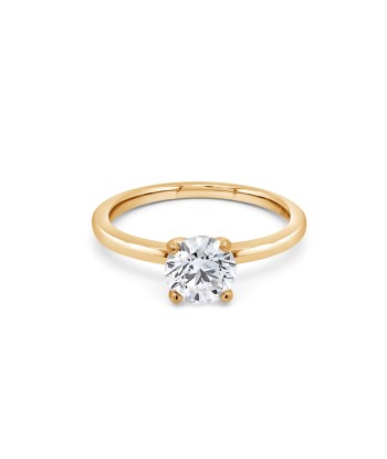 1.00CT Lab Grown Round Cut Engagement Ring: Yellow Gold 2 - 3 jours ouvrés.