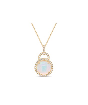 Yellow Gold Opal & Diamond Necklace Découvrez la collection