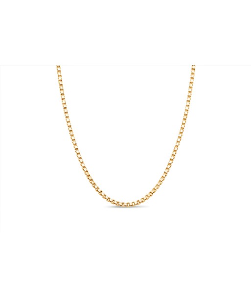 20" Yellow Gold Square Box Chain livraison et retour toujours gratuits