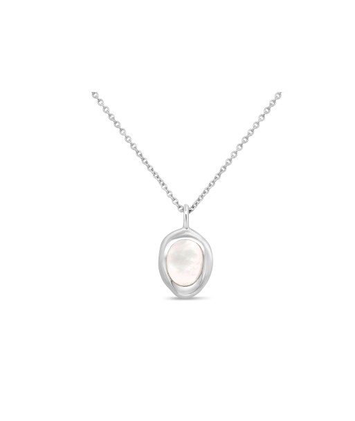 Silver Mother Of Pearl Necklace Voir les baskets