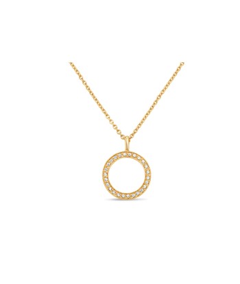 Yellow Tone Plated CZ Circle Necklace Découvrez la collection