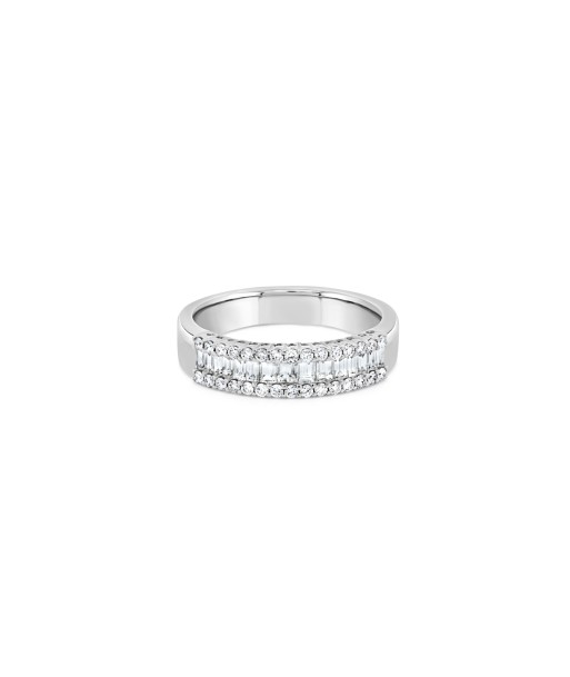 14kt White Gold Baguette Diamond Wedding Band france