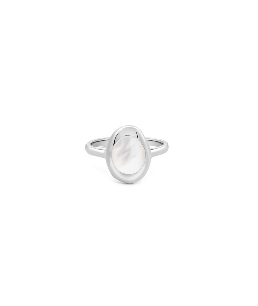 Silver Mother Of Pearl Ring Amélioration de cerveau avec