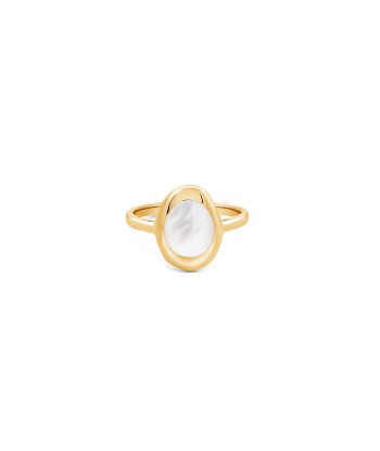 Gold Plated Mother Of Pearl Ring de la marque