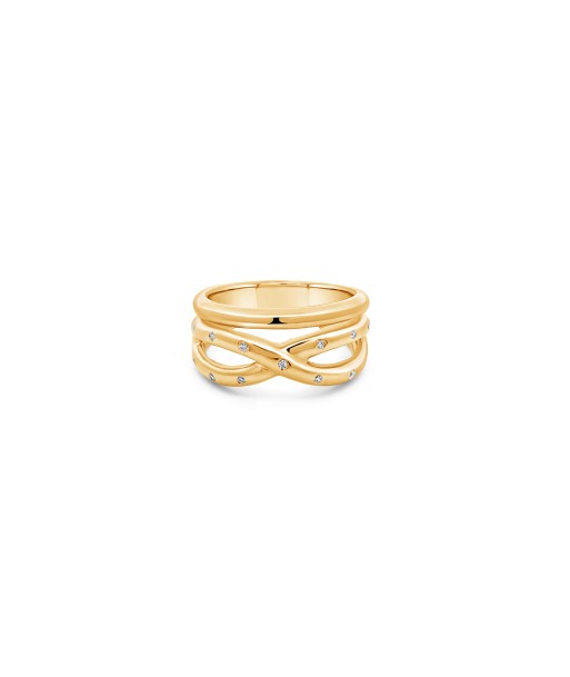 Gold Plated CZ Twist Ring acheter en ligne