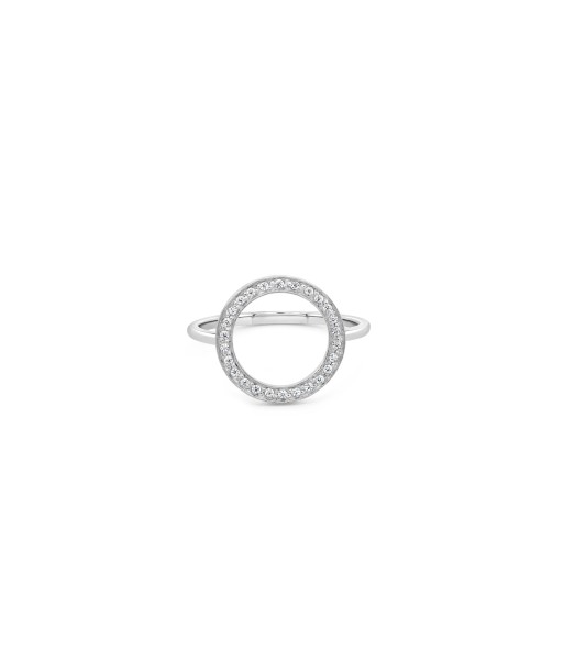 Silver CZ Circle Ring Comparez plus de prix