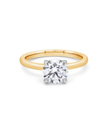 1.56CT.D.W Lab Grown Round Yellow Gold Engagement Ring Par le système avancé 