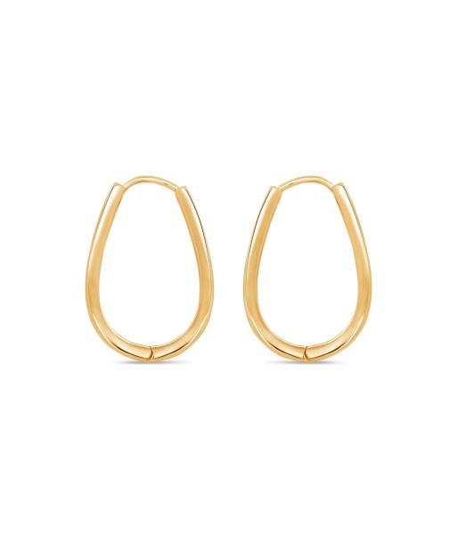 Gold Plated Long Hoop Earrings: Large du meilleur 