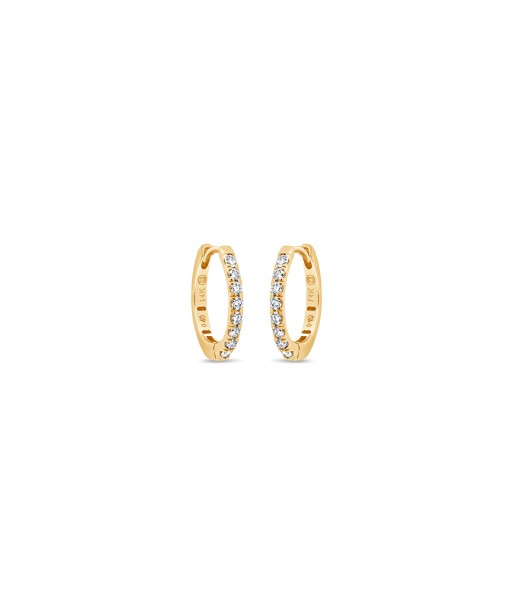 Yellow Gold Diamond Hoop Earrings Venez découvrir notre 