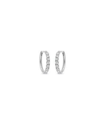 White Gold Diamond Hoop Earrings Paris Déstockage Promo