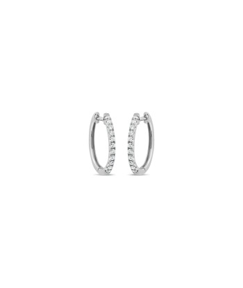 White Gold Diamond Hoop Earrings livraison et retour toujours gratuits