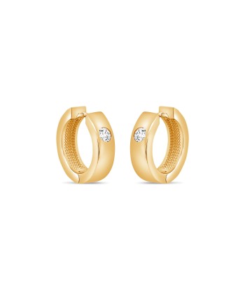 Casablanca Single CZ Hoop Earrings: Gold Plated des créatures d'habitude