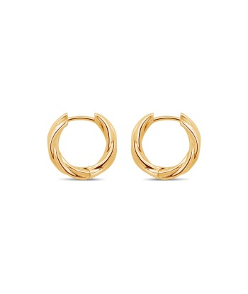 Casablanca Gold Plated Twisted Hoop Earrings: Small la chaussure