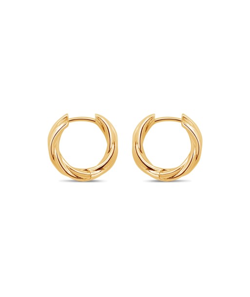 Casablanca Gold Plated Twisted Hoop Earrings: Small la chaussure